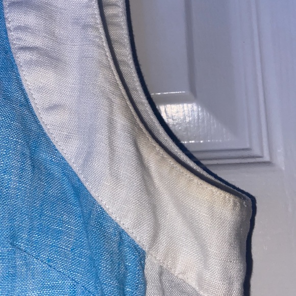 Island Company Westmoreland Dress in Color Block 100% linen size S - Picture 3 of 4